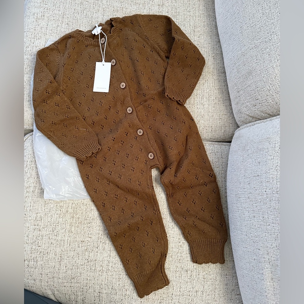 Jamie Kay emily knitted onepiece in mushroom marle